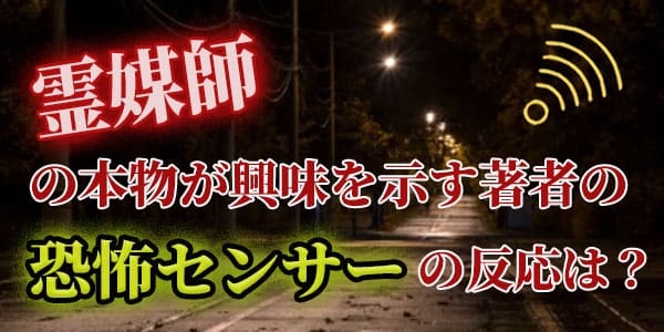 霊媒師の本物が興味を示す 筆者の恐怖センサーの反応は?