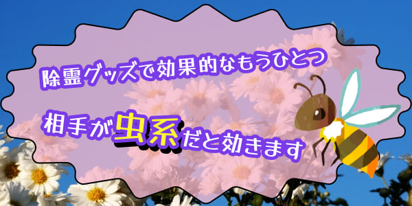 除霊グッズで効果的なもうひとつ　相手が虫系だと効きます